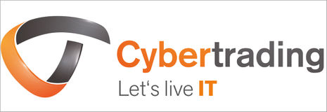 Cybertrading company logo with new slogan