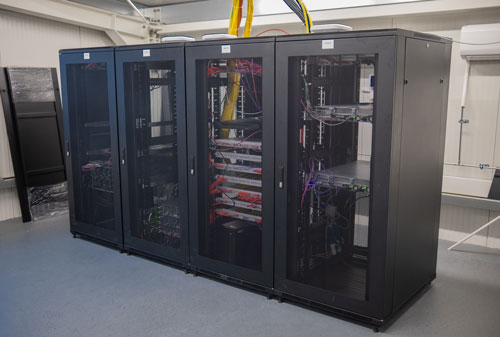 picture of a black server rack