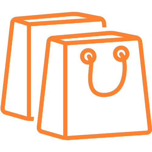 Icon two shopping bags