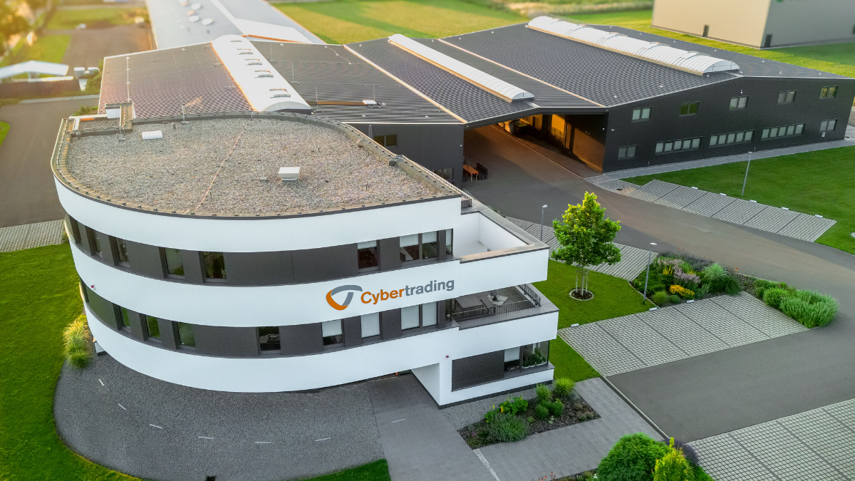 Firmengebäude Cybertrading aus der Vogelperspektive